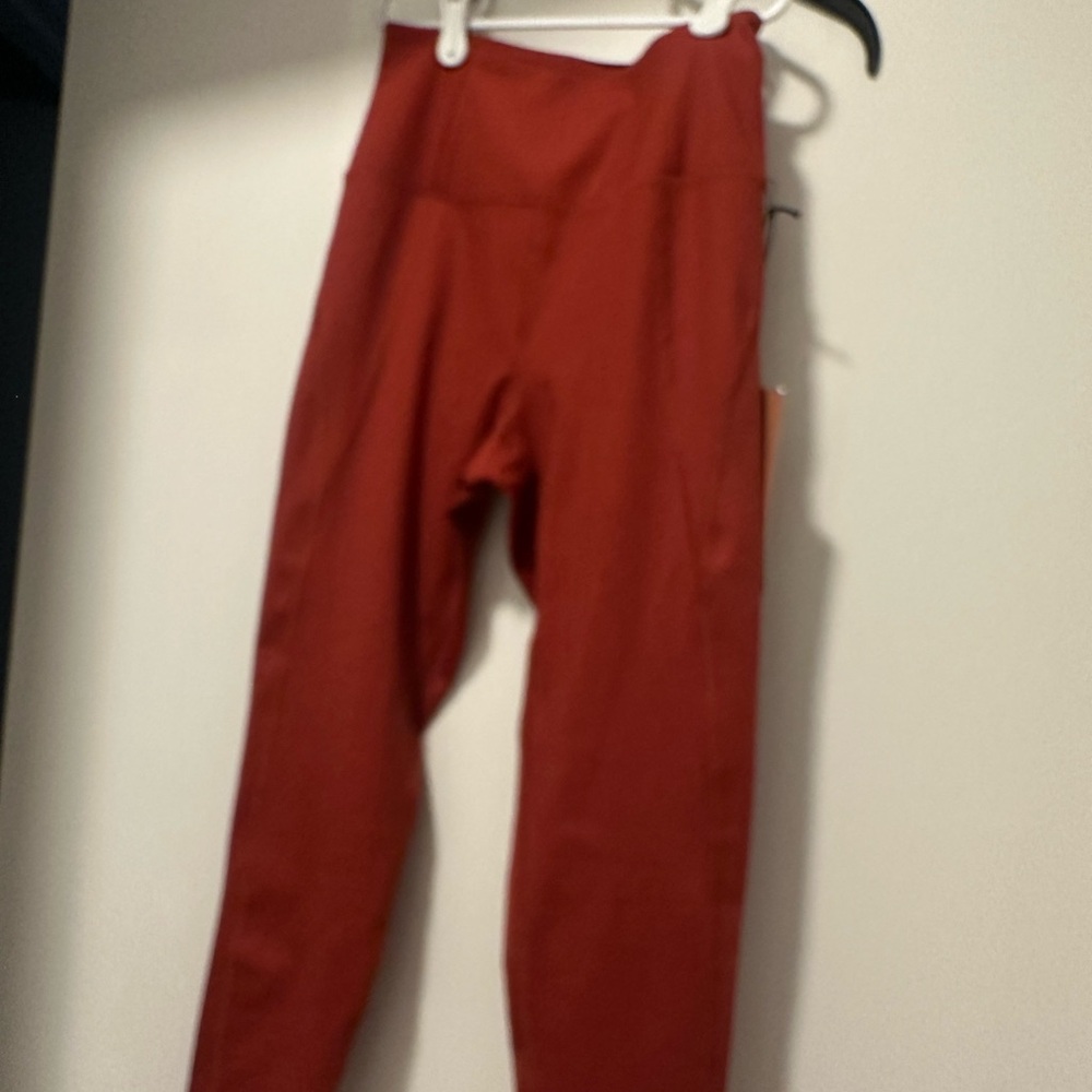 Girlfriend Collective Red Leggings